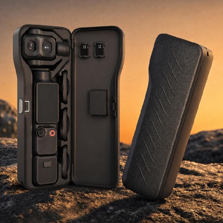 ABS Camera Carrying Case with Silicone Components, Molded Interior Storage, Device Supports and Integrated Card Holders