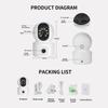 1080P HD Wireless-Überwachungskamera, WiFi-Kamera, 3 MP Schwenk-/Neigekamera mit 360-Grad-Bewegungsverfolgung, IR-Nacht