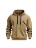 Men's Customizable Fleece Hoodie with Trendy Ribbon Design