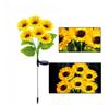 6 Head Solar Simulation Sunflower LED Lights with Luminous Pole for Garden Yard Lawn Patio Pathway Night Landscape Decor Lamp