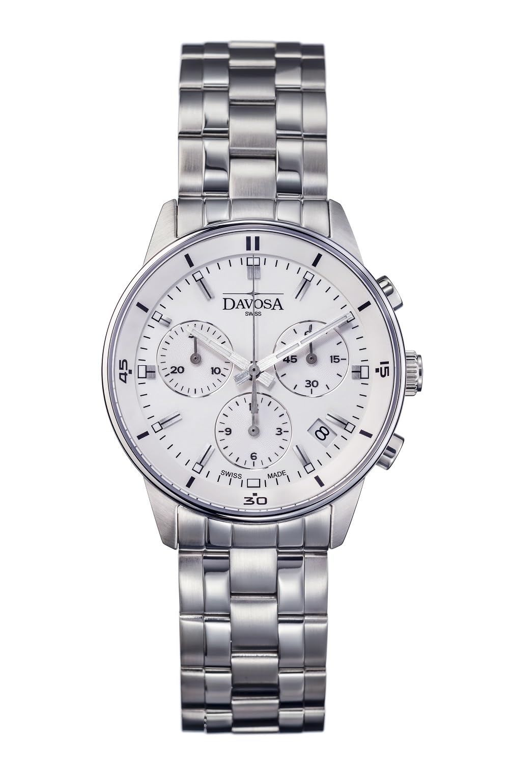 

Chronograph Date Watch Silver [Davosa] Swiss-made 168.585.15 Men s білий