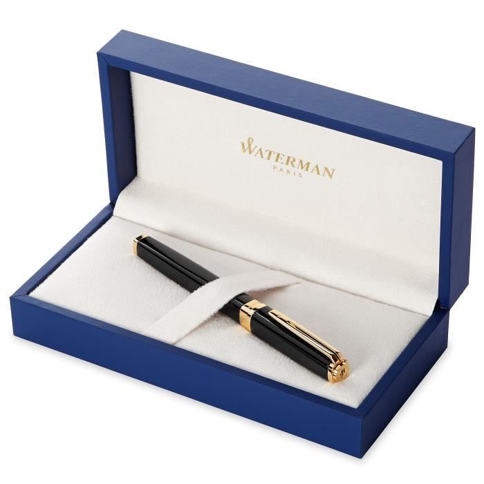 Stylo plume - WATERMAN - Exception - Noir - Attributs dorés - Plume 18K