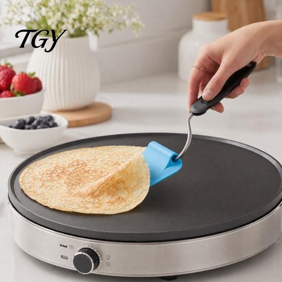 Barbecue Spatula Tool Fried Eggs Spatula, Adjustable Angles Design, Non-Stick Flexible Turner Meal Serving Heat Resistant Silicone Cooking Tool,