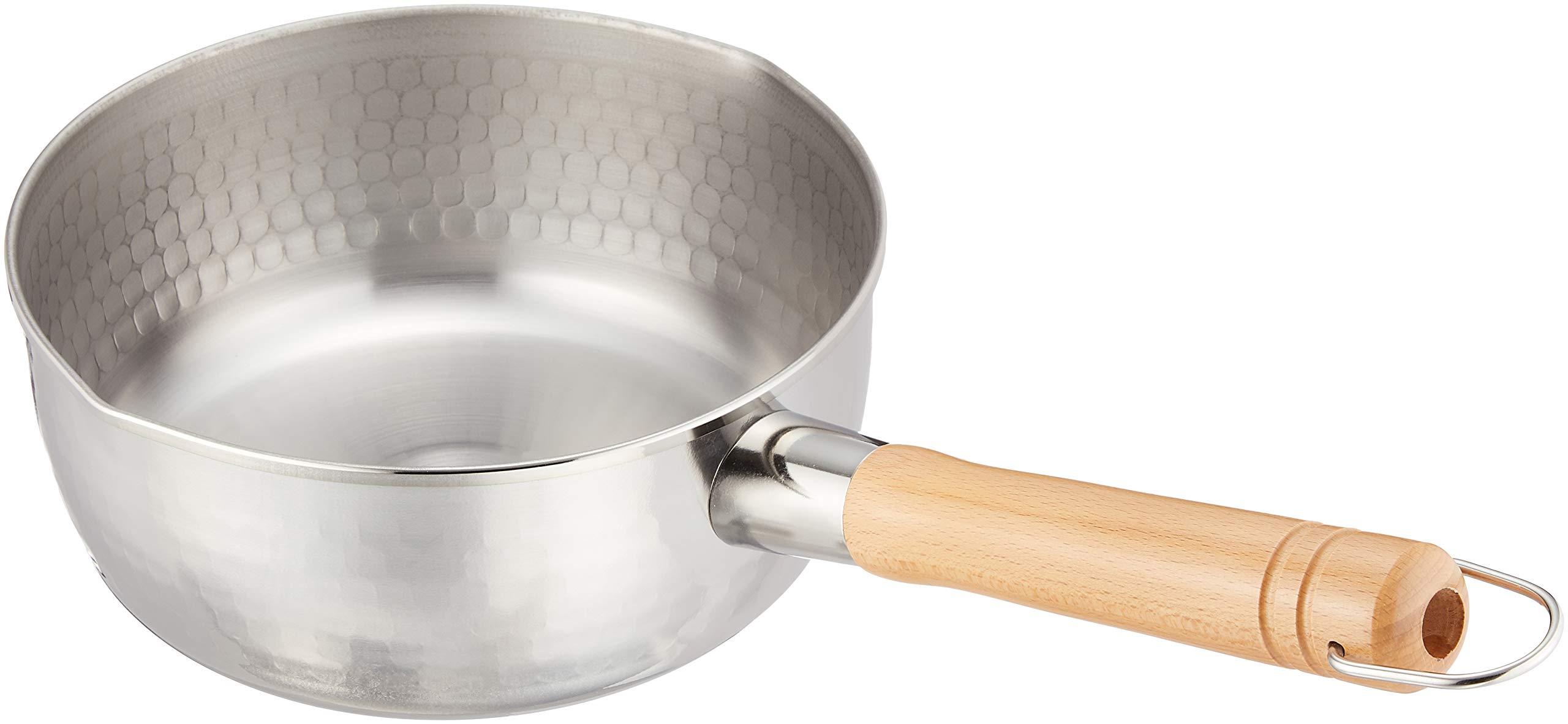 

Endo Shoji Commercial Yukihira Pot, 20cm, Double-ended, 21-0 Stainless Steel, Made in Japan, AYK49020