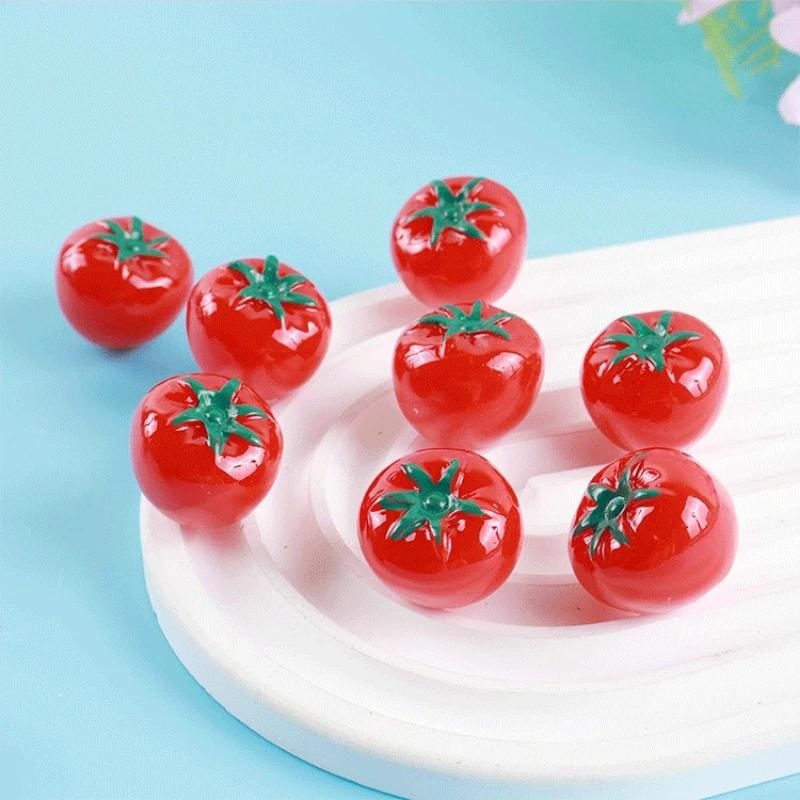 10Pcs Diy Mini Tomato Model Ornaments Diy Accessories Art Crafts Supply Home Decoration Perfect Diy Jewelry Crafts Art Crafts