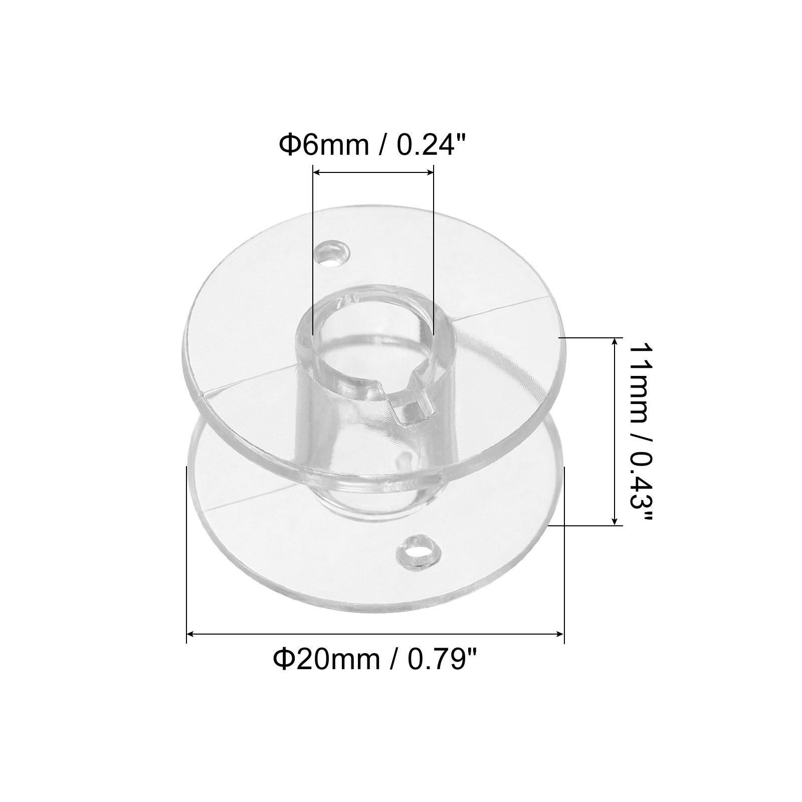 

25Pcs Plastic Bobbins Sewing Machine Bobbin Embroidery Bobbins with Case Transparent Sewing Machine Bobbins Spools Clear чистий