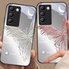 Metallic Butterfly For Y72 33S 11 03 36 96 Lite 35 16 Iqoo 12 V40 SE 5G 29 40 21 30 X80 Pro Vivo Tempered Glass Phone Case Black