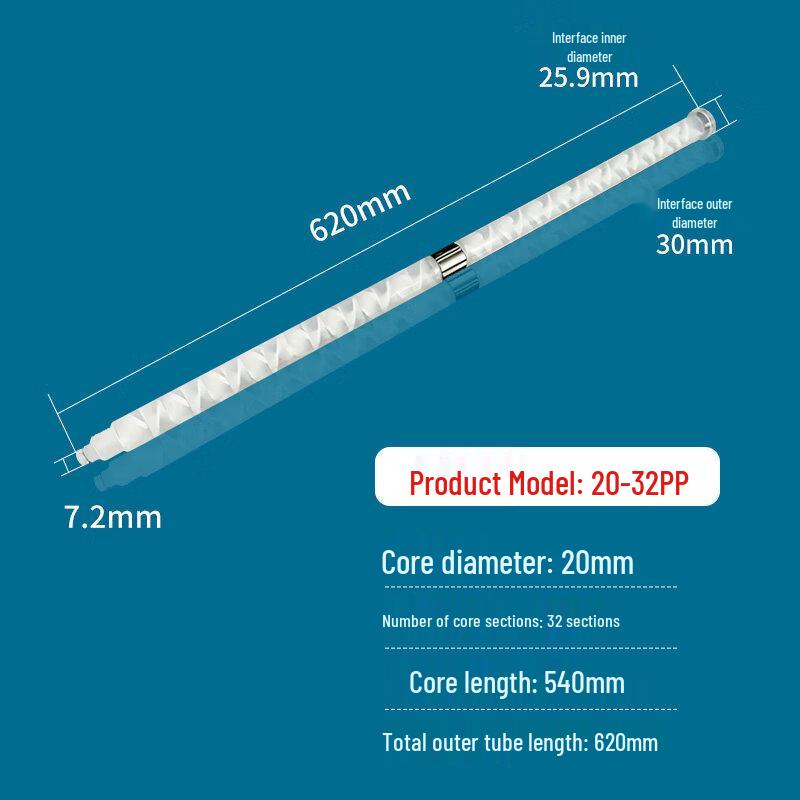 PP White Core AB Static Mixing Tube