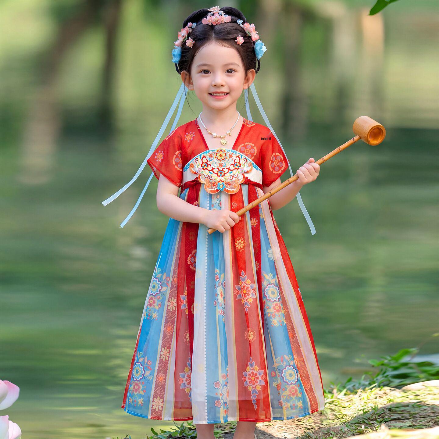 2026 Summer Hanfu: Kids Princess Dress - Lightweight Chinese Ancient Style for Girls 150