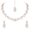 American Diamond AD with Colorful Crystal Necklace Jewellery Set for Women/Girls | Perfect for Weddings, Parties & Festive Occasions