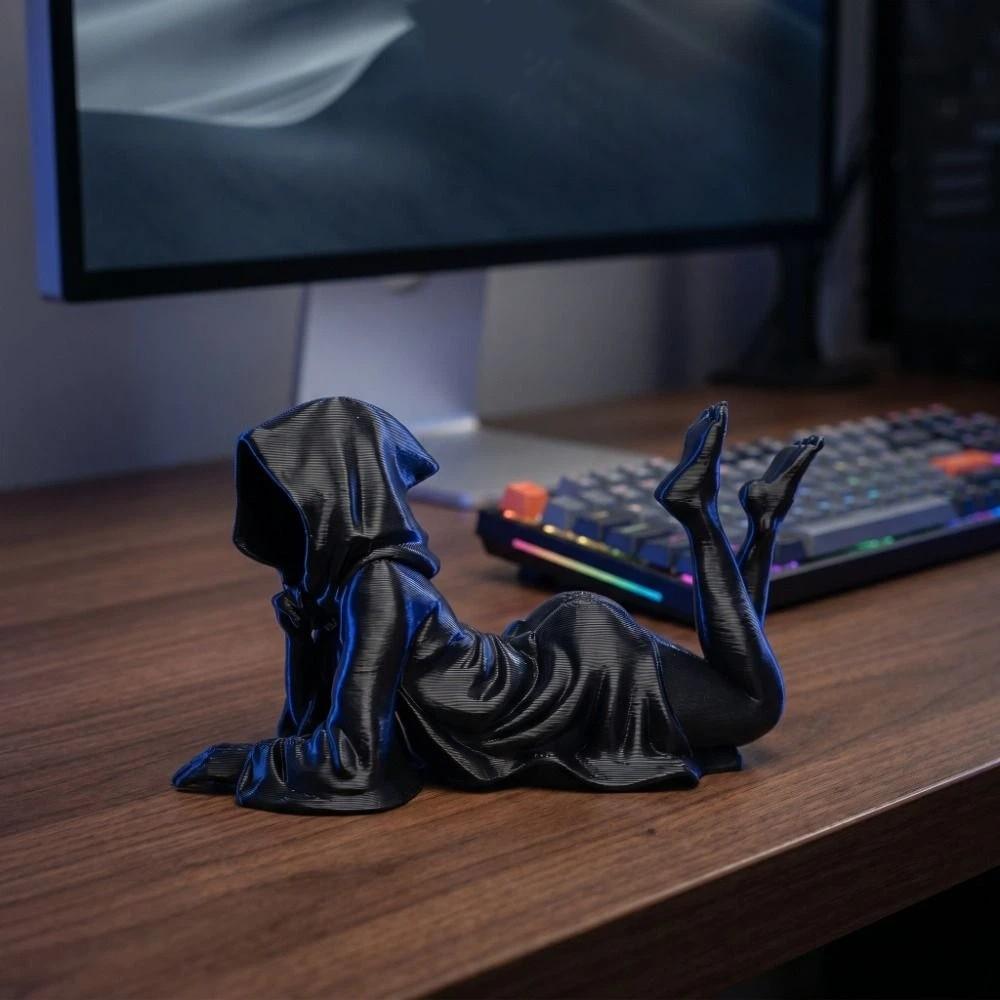 3D Printed Death Statue Home Decor Gothic Girl Statue Elegant Desktop Ornament  Office Decor