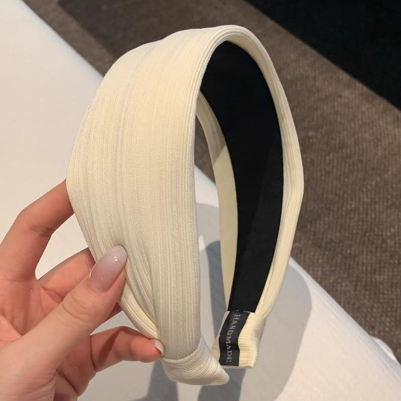 Red headband for women, wide-brimmed, hair-pressing, face-washing headband, high-end, stylish, fashionable headwear, hairpin headband