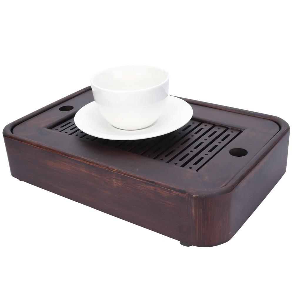 Wood Material Storage Tea Board Rectangular Shape Tea Accessory Tray Bamboo Tea Tray  Household Use
