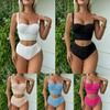 2025 European & American High Waist Floral Swimsuit with Special Fabric