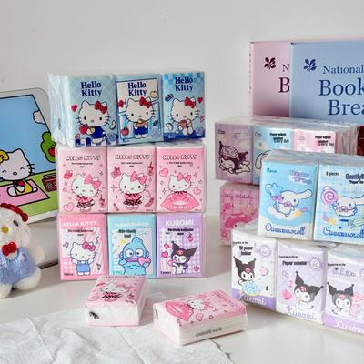 Sanrio Hello Kitty Einfarbig 9er-Pack Tragbare Taschentücher