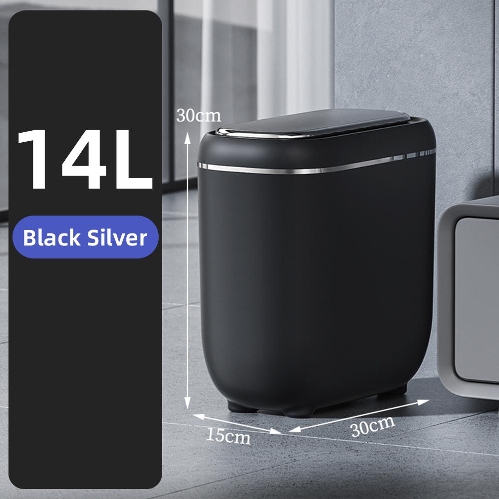 

14 л ванная автоматическая сенсорная мусорная корзина узкая умная мусорная корзина водонепроницаемая мусорная корзина с крышкой зарядная мусорная корзина умный дом 14L Charging model