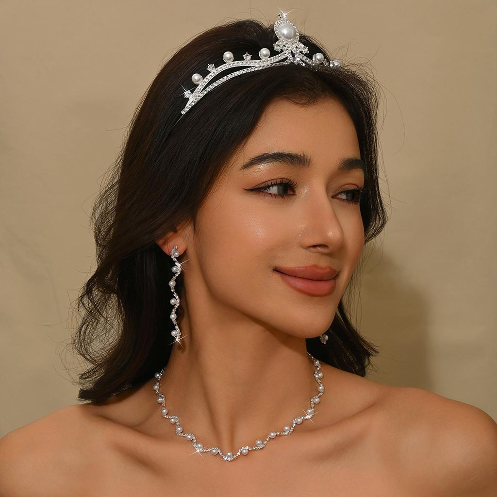 Bridal Headgear High-End Atmospheric Alloy Crystal Crown Birthday Girl 18-Year-Old Adult Headgear Wedding Jewelry