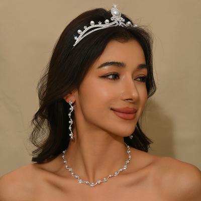 Bridal Headgear High-End Atmospheric Alloy Crystal Crown Birthday Girl 18-Year-Old Adult Headgear Wedding Jewelry
