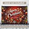 2D Flat Red Gold Christmas Ornament Backdrop for Winter Party Decoration