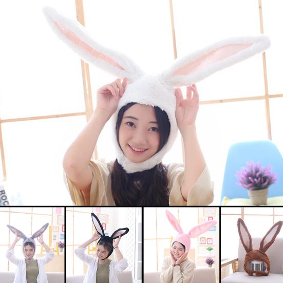 Cute Girls Plush Rabbit Bunny Ears Hat Earflap Cap Head Warmer