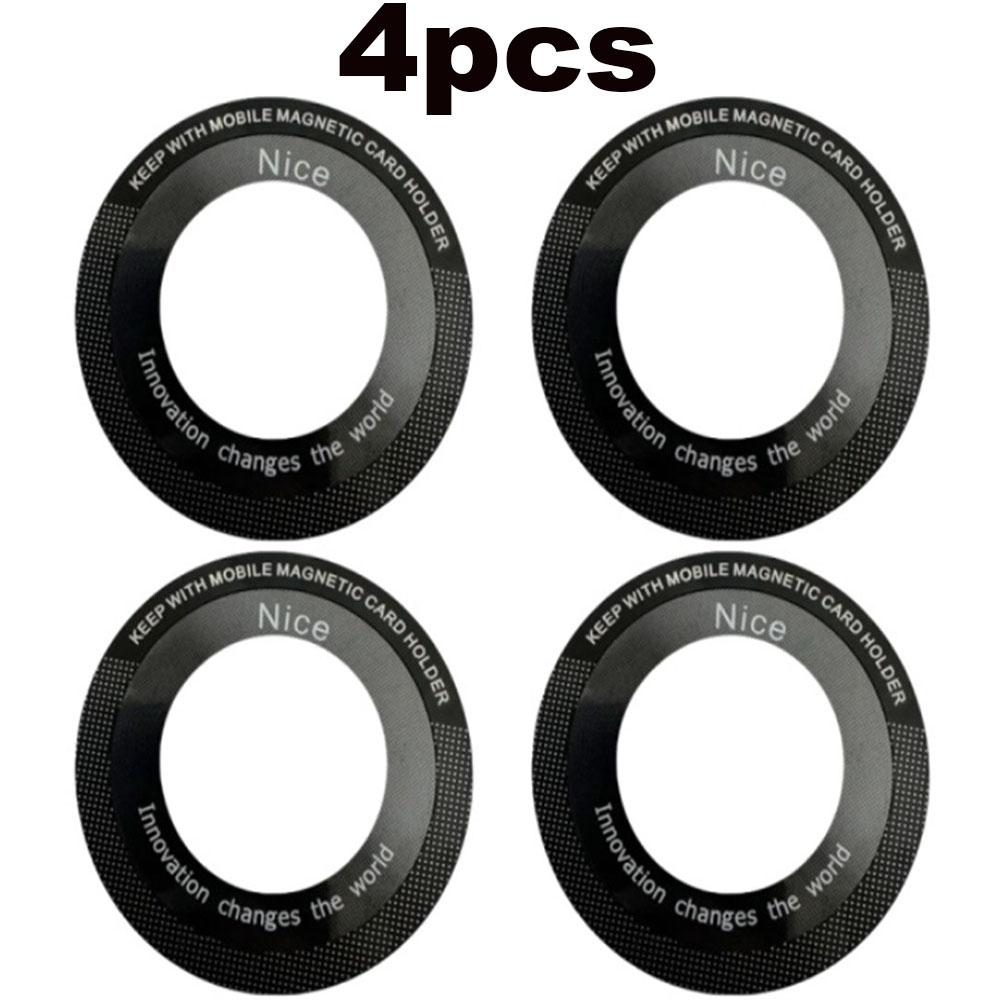 4/8-Pack Universal Metal Plate Ring for MagSafe – Magnetic Sticker for Wireless Charger & Magnetic Car Mount, Supports MagSafe