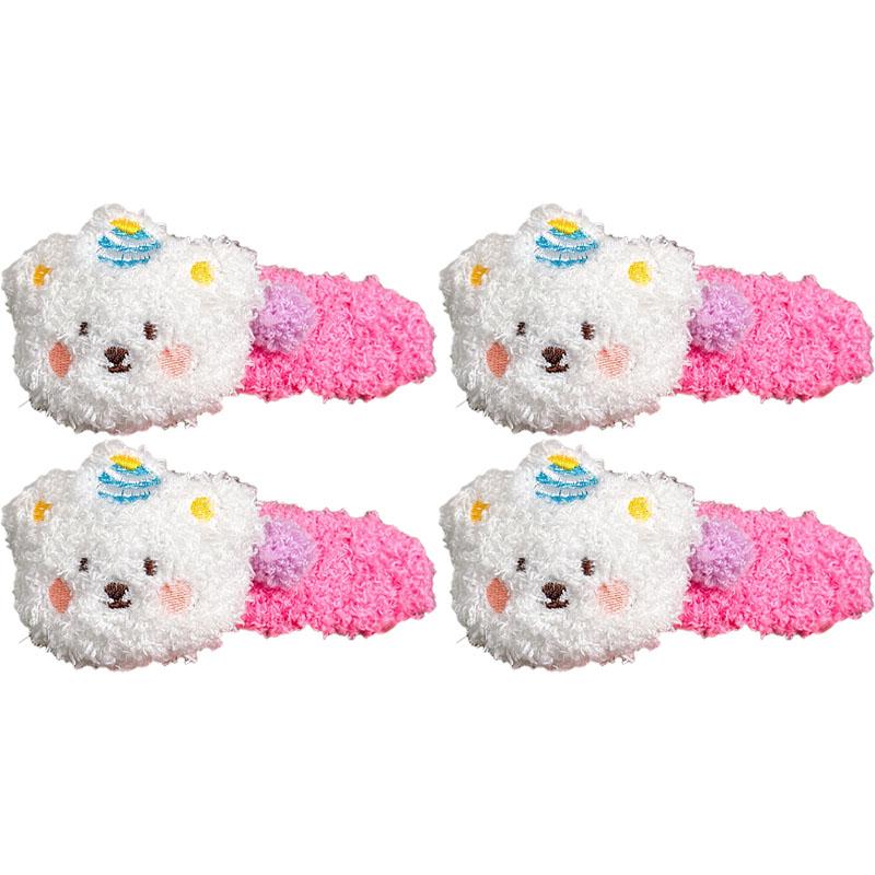 Plush Bear Hair Clip Women Cute Large BB Clip Sweet Simple Hair Accessories