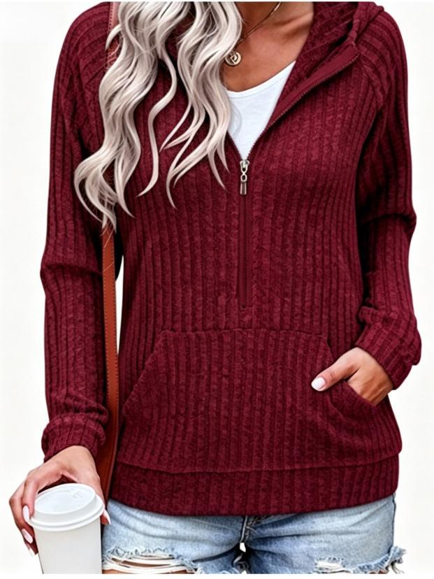 Women's Casual Loose Fit Hooded Sweatshirt Long Sleeve Pullover