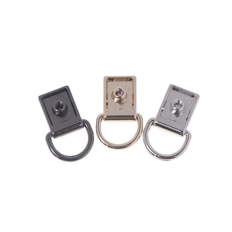 2 Stück Metall D-Ring Tasche Seitenverbinder Schnallen mit Schrauben Handtasche Lederband Griff Kette Haken Verschluss Diy Bastelzubehör