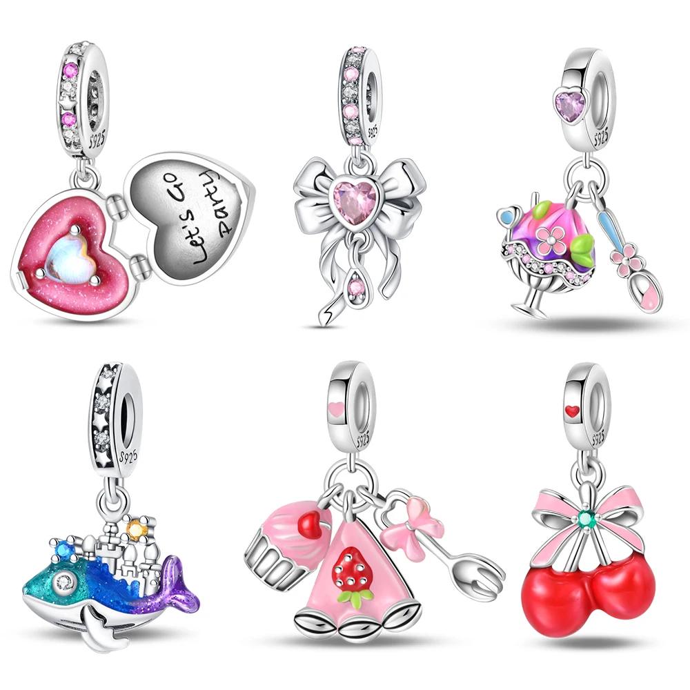 Charms Plata Summer Ice Cream Pendant Copper Colors For Charms Copper Colors Original Bracelet For Jewelry Making