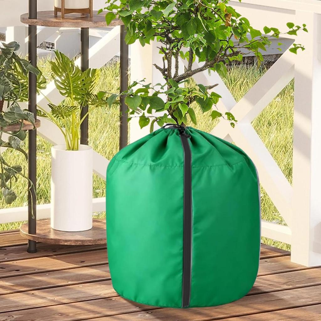 Winterpflanzenschutzhüllen Frostschutz Grünvlies mit Reißverschluss Kordelzug für Outdoor Topfpflanzen Strauch Baum Kaltwetter Wickelsack