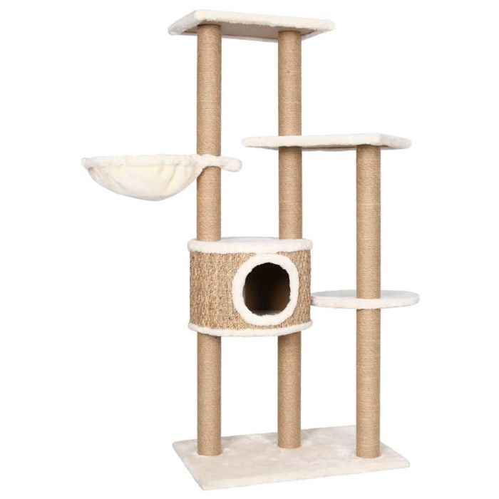 Arbre à chat - vidaXL - Herbiers marins - 126 cm - Beige - Montage requis