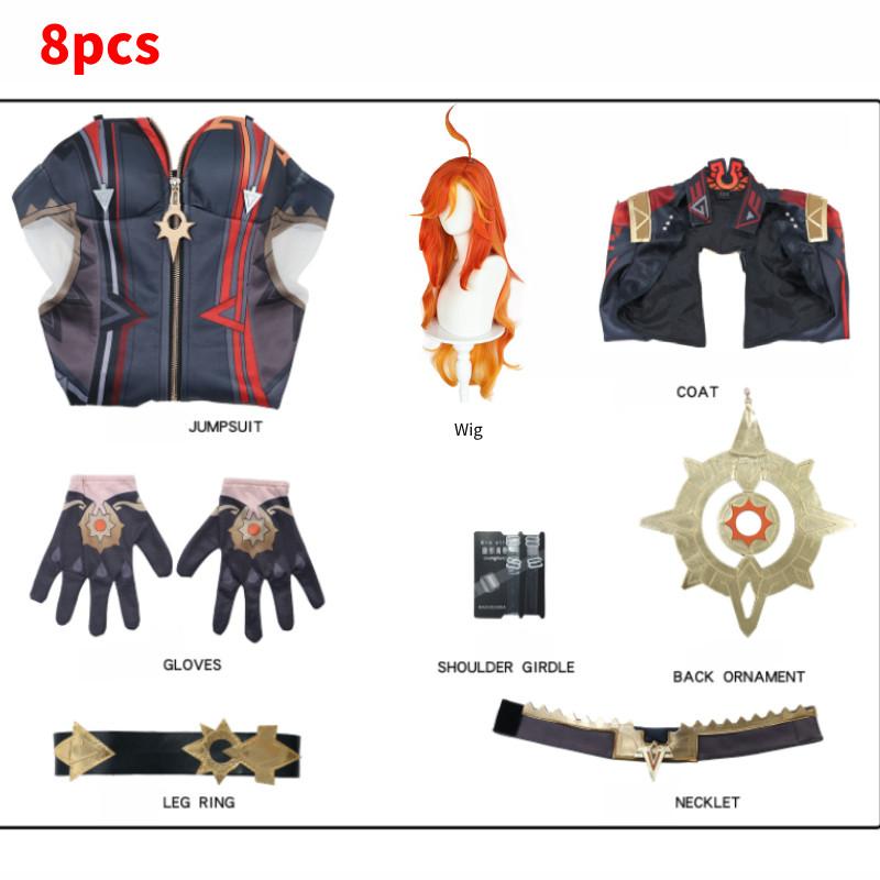 Impact Genshin Mavuika Pyro Archon Cosplay Costume Anime Game Role Party Play