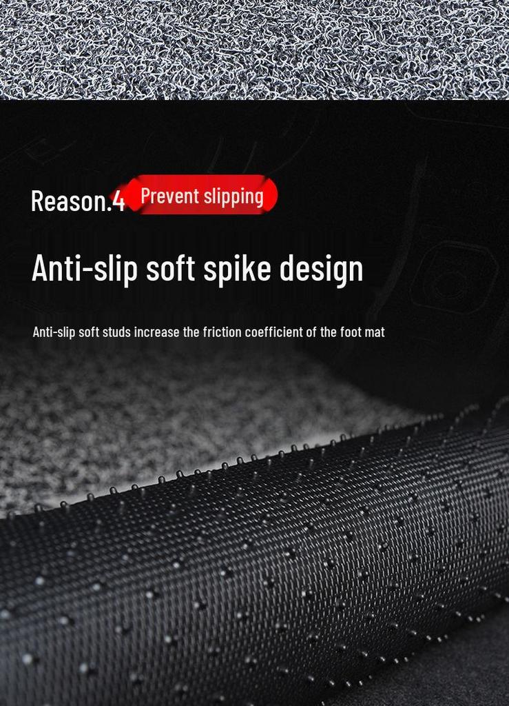 Compatible with 2018 Infiniti QX50: Full Set of Silk Loop Car Floor Mats