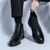 Herren Motorradstiefel Retro Street Style Kleid Chelsea Boots Smoking Hochzeit Herren Stiefeletten Übergröße High Top Herrenschuhe