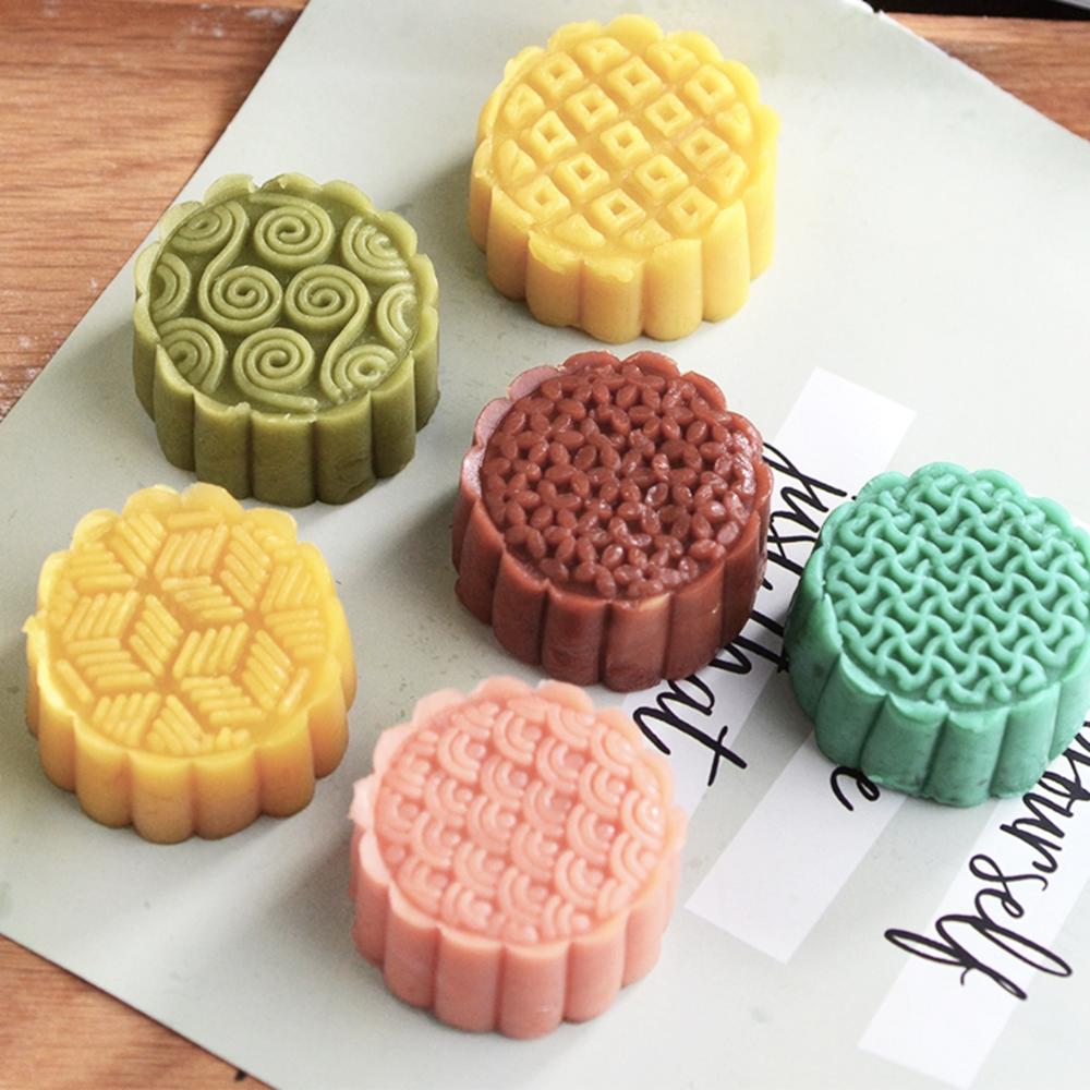 Geometric Pattern Kitchen Baking Ma'amoul Form Moon Cake Mould Mooncake Mold Cookie Stamp Cutter