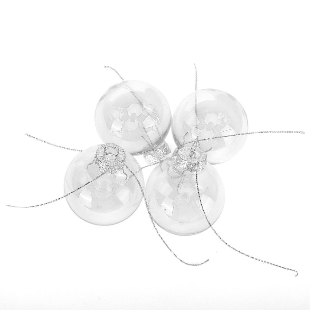 10ks/sada Dekorativní závěsná koule Opakovaně použitelná plnitelná průhledná vánoční koule na sváteční párty 6cm