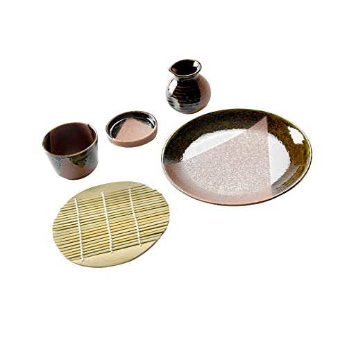 Setomono Honpo Mino Iga Soba 5-Piece Set [Soba Cup] [Soba Plate]