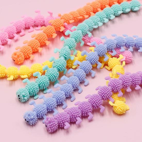 3Pcs Stretchy Fidget String Toy Dog Dinosaur Horse Caterpillar Stress Relief Toy Anti-Anxiety Easter Children's Day Classroom Exchange Birthday Party