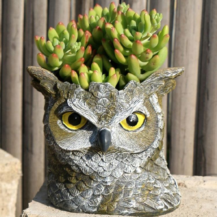 Multifuntional Owl Planter Silicone Moulds Flowerpot Molds Suitable for Handmade Succulent Vase Resin and Concrete Craft