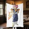 1PC Son Goku  Print Flannel Blanket, High quality All Seasons, Home Decor, Warmth and Comfort, Perfect for Christmas Gifts