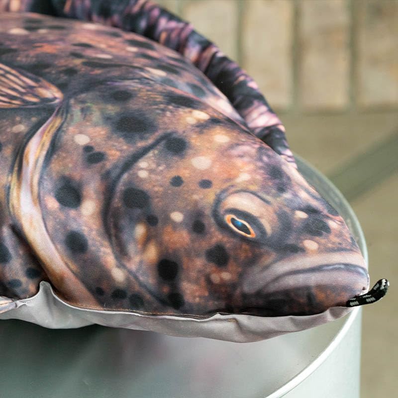 Dulton Fishes Halibut 105 Fish Cushion for Everyday Life Large Body Pillow Marine Life Nordic hippoglossus FISHES Total Length 105cm