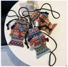 Art Ethnic Style Tassel Bag With Drawstring Closure For Casual Travel And Phone Storage