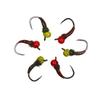 3pcs/4pcs #12 #14 Fast Sinking Offset Tungsten Beadhead Barbless Jig Perdigon Nymph Fly Fishing Trout Lures Black Spotted