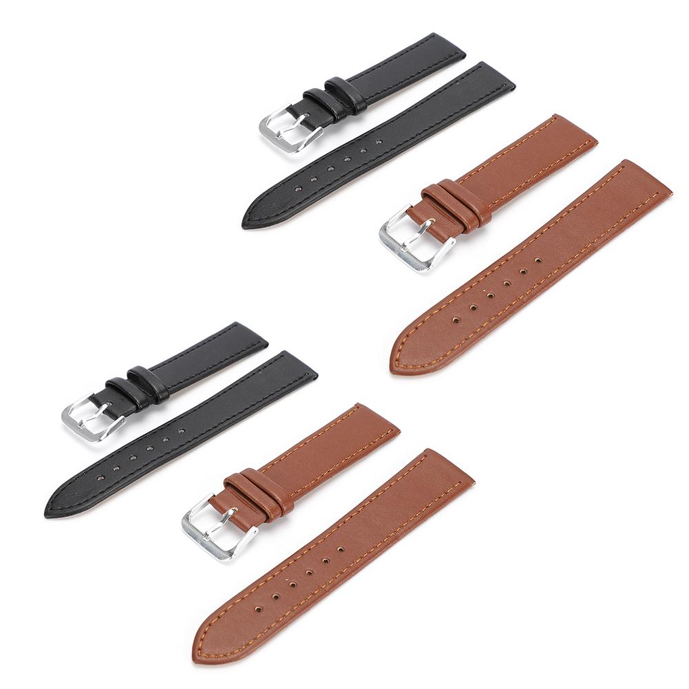 4pcs PU Leather Universal Pin Buckle Watch Strap Band Replacement Watch Strap
