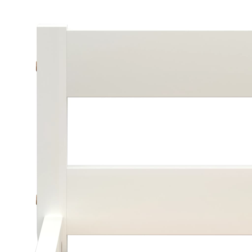 Solid Wood Bed Frame White Pine 90x200 cm