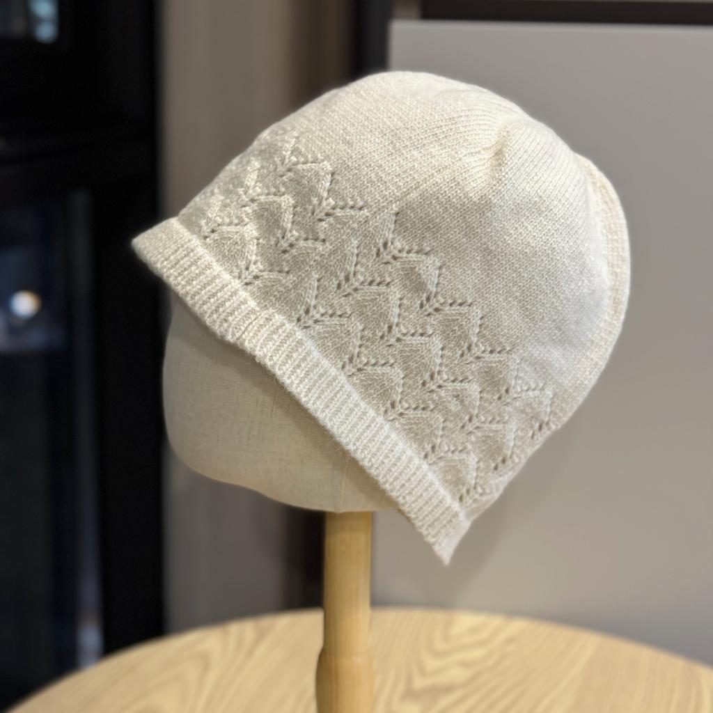 Korean Style Ins Wool Pullover Knitted Hat for Women Niche Hollow Hat Baotou Hat Casual Versatile Warm and Cold Hat Trendy
