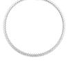 Necklace - LUXENTER - Comega - Brilliant Zirconia - Silver Rhodium Finish - Diameter 11 Cm