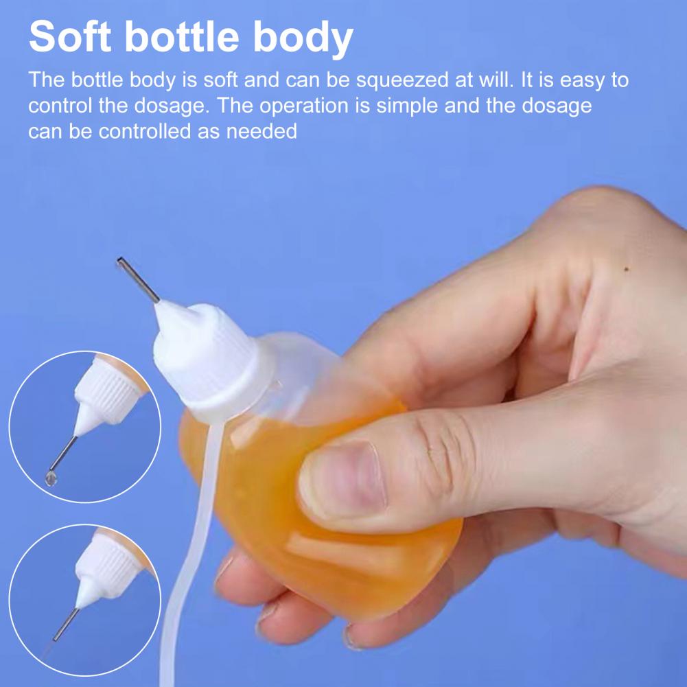 10 Pezzi 5/10/20/30/50/100ML Applicatore con Punta a Ago Contagocce Liquido Riempimento Flaconi Colla Flacone Colla con Punta a Ago per Artigianato Fai da Te Lubrificatore