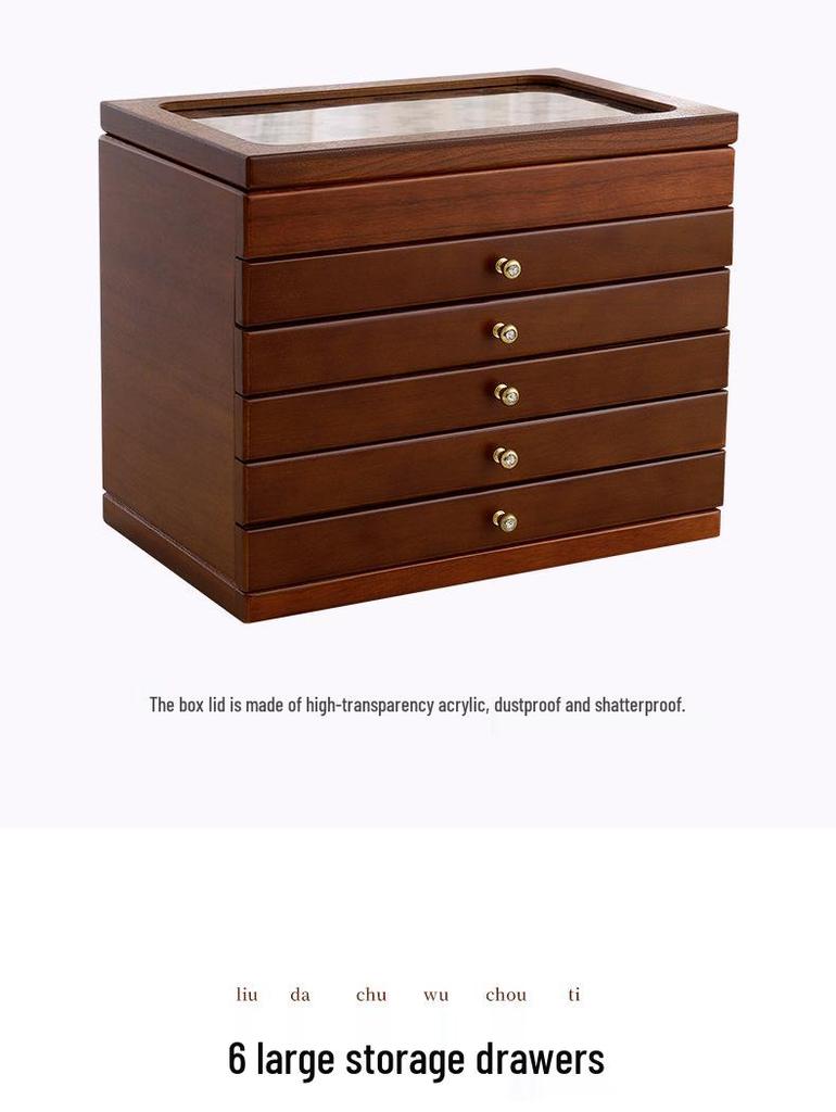 Minimalistische europäische Schmuckschatulle aus Holz für Halsketten und Ringe - Perfekt für Hochzeiten oder Geburtstage