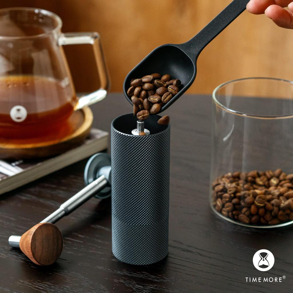 TIMEMORE NANO Manual Coffee Grinder, Compact, All-Metal Stainless Steel Grinding Grinder with Adjustable Coarseness, Foldable Handle, and Brush,